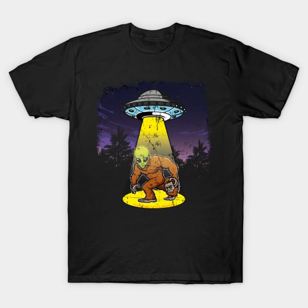 Bigfoot Is An Alien T-Shirt by ThreadWeird Apparel Company